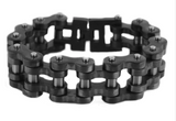 3/4 inches Wide Stainless Steel Motorcycle Bike Chain Bracelet Gunmetal Huge SB95