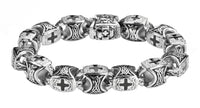 Unisex Greek Cross Biker Bracelet Stainless Steel SB97