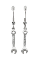Heavy Metal Jewelry Ladies Wrench French Wire Earrings Stainless Steel SE30