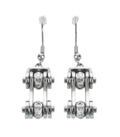 Biker Jewelry Ladies Motorcycle Bike Chain Earrings Stainless Steel Chrome SE35