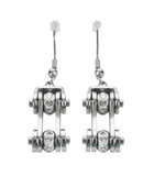 Biker Jewelry Ladies Motorcycle Bike Chain Earrings Stainless Steel Chrome SE35