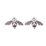 Biker Jewelry Stainless Steel Bumble Bee Bling Earrings SE38
