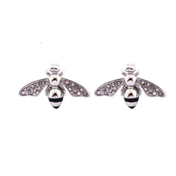 Biker Jewelry Stainless Steel Bumble Bee Bling Earrings SE38