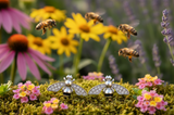 Biker Jewelry Stainless Steel Bumble Bee Bling Earrings SE38