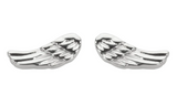 Biker Jewelry Small Angel Wing Earrings Stainless Steel Post / Stud SE40
