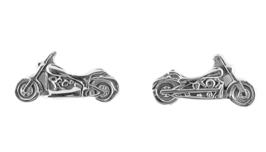 Biker Jewelry Ladies Dangle Motorcycle French Wire Earrings Stainless Steel SE48