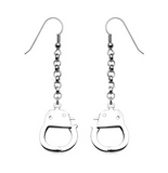 Biker Jewelry Handcuff Earrings Stainless Steel SE6