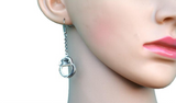 Long Chain Handcuff Dangle Earrings Unisex Stainless Steel SE6