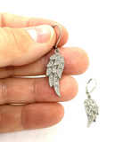 Lever Back Stainless-Steel Angel Wing Ladies Earrings SE76