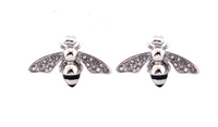 Biker Jewelry Stainless Steel Bumble Bee Bling Earrings SE38