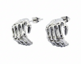 Skeleton Hand Post Earrings Unisex Stainless Steel SE9