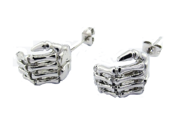 Biker Jewelry Stainless Steel Unisex Skeleton Hand Pirate Earrings SE9