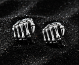 Skeleton Hand Post Earrings Unisex Stainless Steel SE9