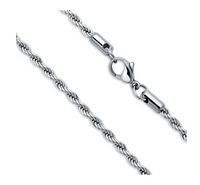 3mm Solid Rope Chain / Necklace Stainless Steel CH3