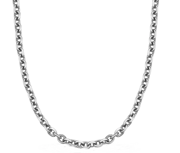 Unisex Stainless Steel Big Oval Link 8mm Necklace Many Sizes CH30