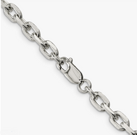 Unisex Stainless Steel Big Oval Link 8mm Necklace Many Sizes CH30