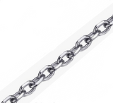 Unisex Stainless Steel Medium Oval Link 6mm Necklace Many Sizes CH29