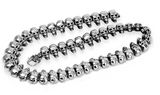 Cracked Skull Necklace Stainless Steel Biker Jewelry SP14