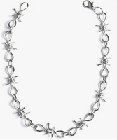 Medium Barbed Wire Necklace Unisex 7 lengths Stainless Steel SP21