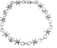 Medium Barbed Wire Necklace Unisex 7 lengths Stainless Steel SP21