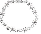 Medium Barbed Wire Necklace Unisex 7 lengths Stainless Steel SP21