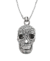 Ladies Skull Pendant & Necklace Stainless Steel SP30