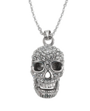 Ladies Skull Pendant & Necklace Stainless Steel SP30