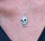 Ladies Skull Pendant & Necklace Stainless Steel SP30