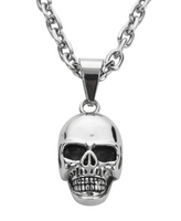 Biker Jewelry Men's Skull Pendant Necklace Stainless Steel SP35