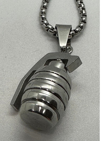 Hang Grenade Pendent & Chain Stainless Steel SP40
