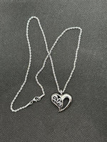 Biker Jewelry's Women's Free Form Heart Pendant Necklace Stainless Steel SP44