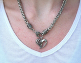 Heavy Metal Jewelry Ladies Heart Pendant Necklace Stainless Steel SP52