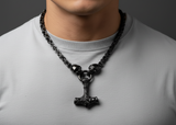 Thor's Hammer Necklace 3 colors Stainless Steel 24-inch Necklace SP54
