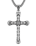 Tribal Cross Necklace Unisex Pendant & Chain Religious Jewelry Stainless Steel SP59
