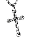 Tribal Cross Necklace Unisex Pendant & Chain Religious Jewelry Stainless Steel SP59