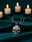 Ladies Bling Skull Pendant Stainless Steel Heavy Metal Jewelry SP60