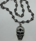 All Skulls Necklace 2" Skull Pendant Stainless Steel Skull Biker Jewelry SP6