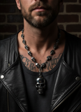 All Skulls Necklace 2" Skull Pendant Stainless Steel Skull Biker Jewelry SP6