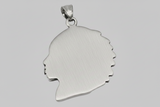 Heavy, Big Native Chief Pendant / 4mm Rope Chain Stainless Steel<br> SP77-R