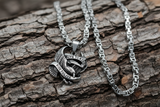 Live to Ride / Ride to Live Stainless Steel Biker Pendant Byzantine Chain SP9