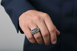 "NAVY" Signet Ring Unisex Military Ring Stainless Steel SR100