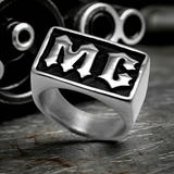 MC Motorcycle Biker Ring Stainless Steel SR110