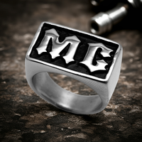 MC Motorcycle Biker Ring Stainless Steel SR110