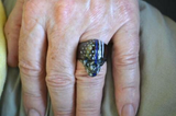 Men's Gunmetal / Black Skull Ring Stainless Steel Police Edition SR126