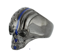 Men's Gunmetal / Black Skull Ring Stainless Steel Police Edition SR126