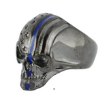 Men's Gunmetal / Black Skull Ring Stainless Steel Police Edition SR126