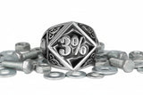 "3%" Signet Ring Men's Biker Stainless Steel SR140