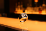 "Route 66" Signet Ring Unisex Biker Stainless Steel SR142