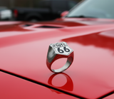 "Route 66" Signet Ring Unisex Biker Stainless Steel SR142