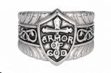Armor of God Ring Men's Religious Biker Stainless Steel Ring SR154